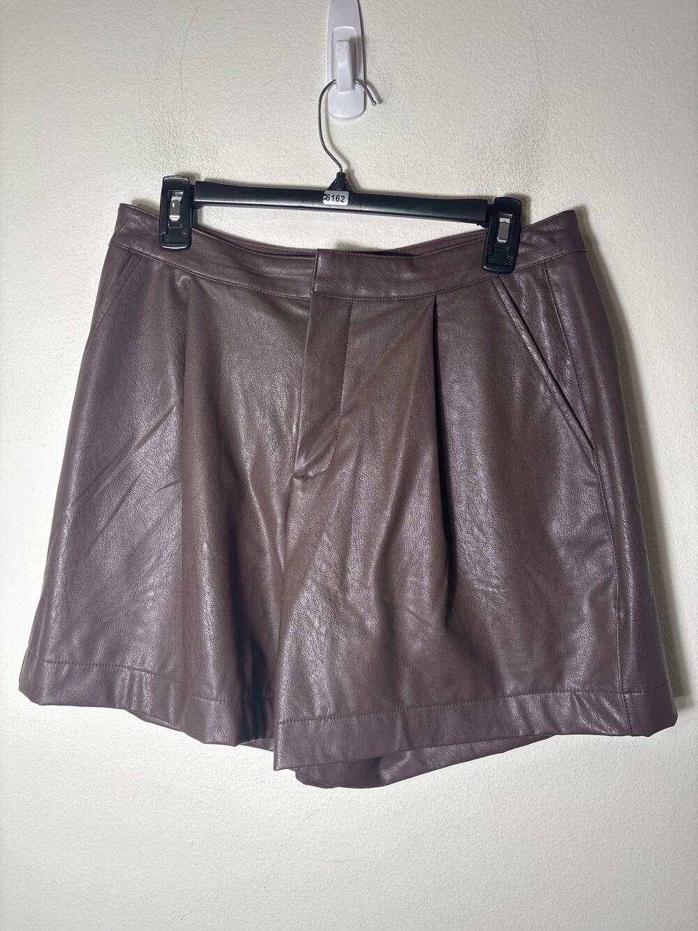 Splendid Brown Faux Leather High Waist Shorts Sz 10